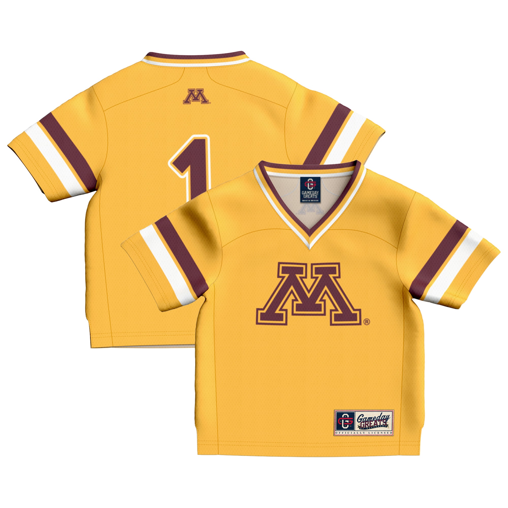 [Toddler] Minnesota Golden Gophers #1 Football Jersey - Gold | Stadium Series 2026