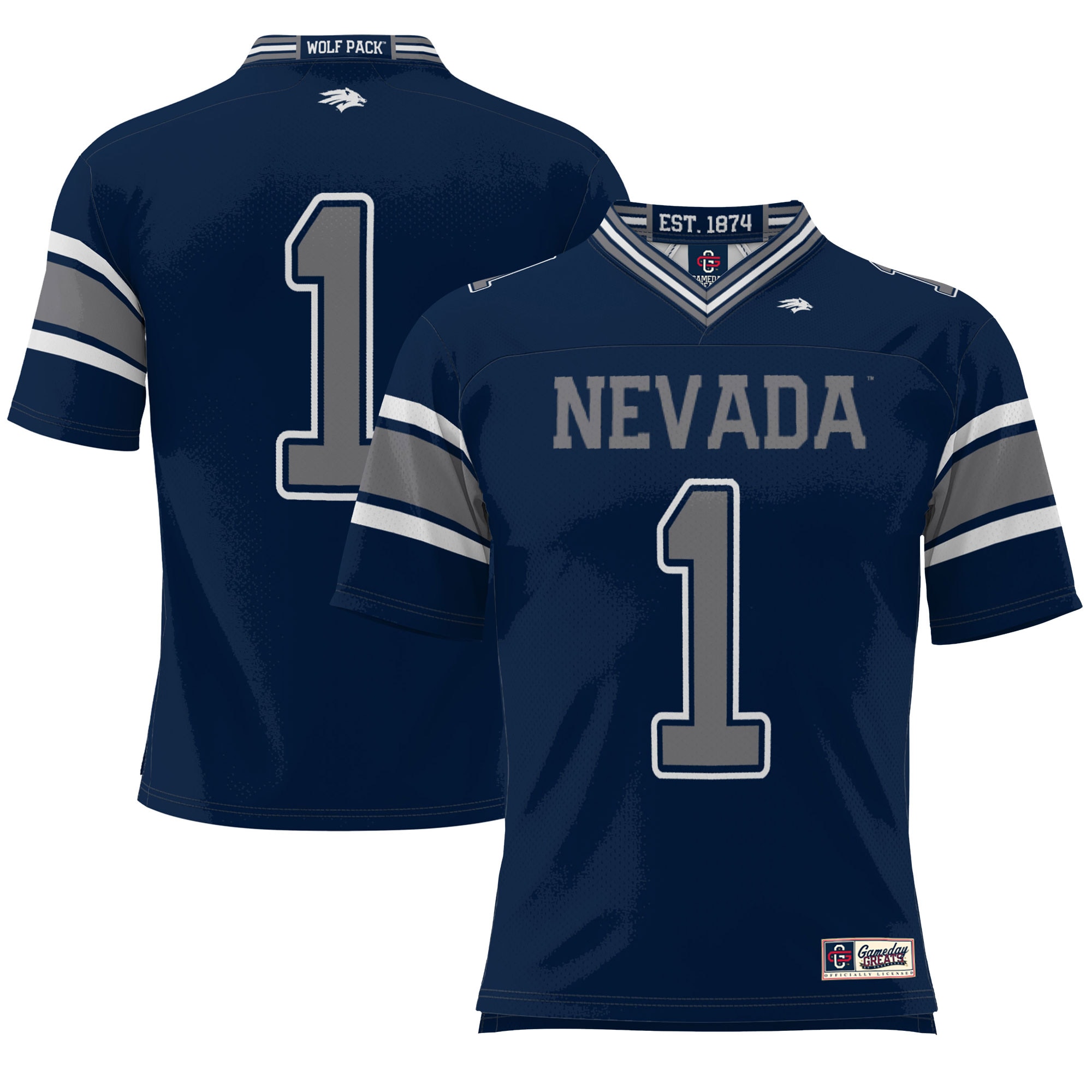 #1 Nevada Wolf Pack GameDay Greats Youth Endzone 26/27 Football Jersey - Navy