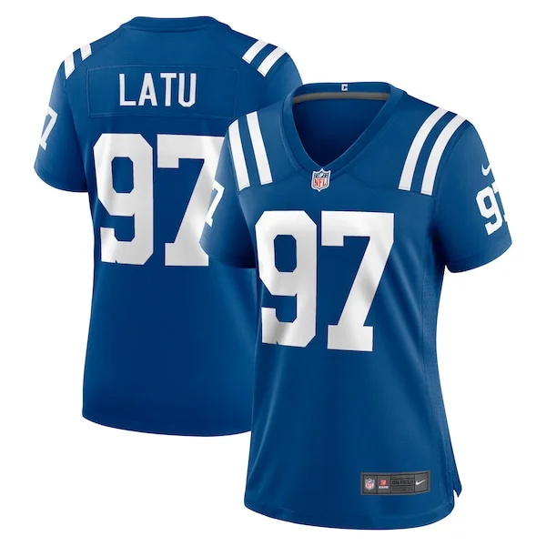 None Laiatu Latu Game Jersey - Royal | NFL Player Jersey | NFL Footbal
