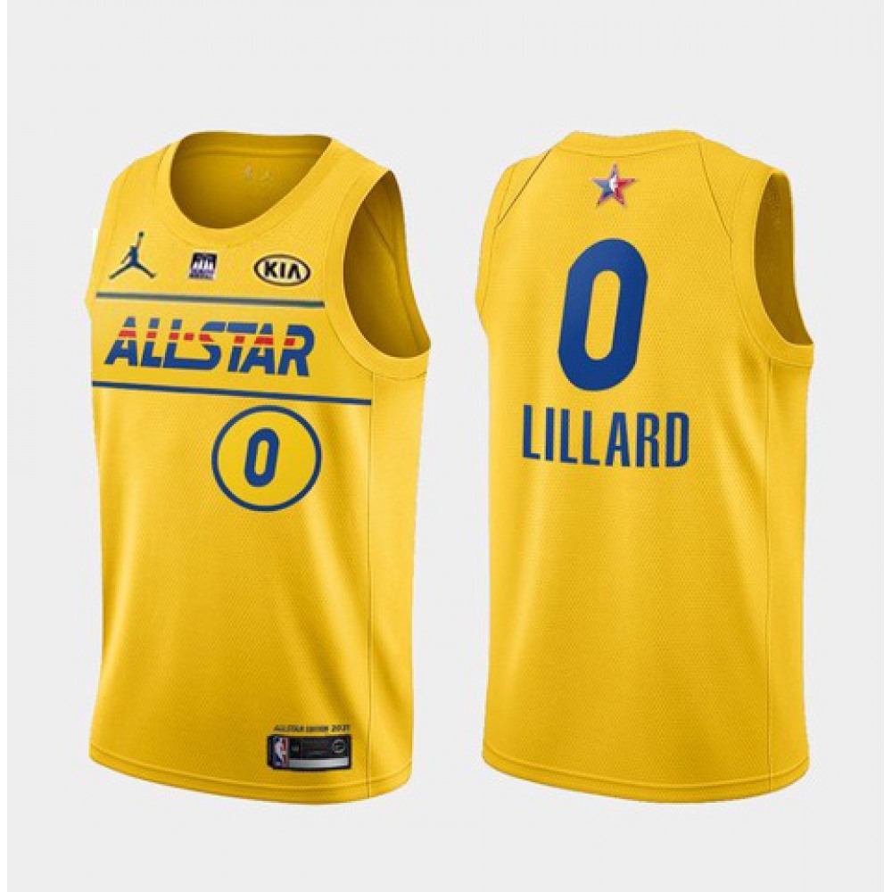 Damian Lillard0 Yellow Jersey - Basketball Fan Gear