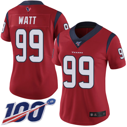 NFL H T Texans #99 J.J. Watt Red Limited Jersey - Authentic Quality