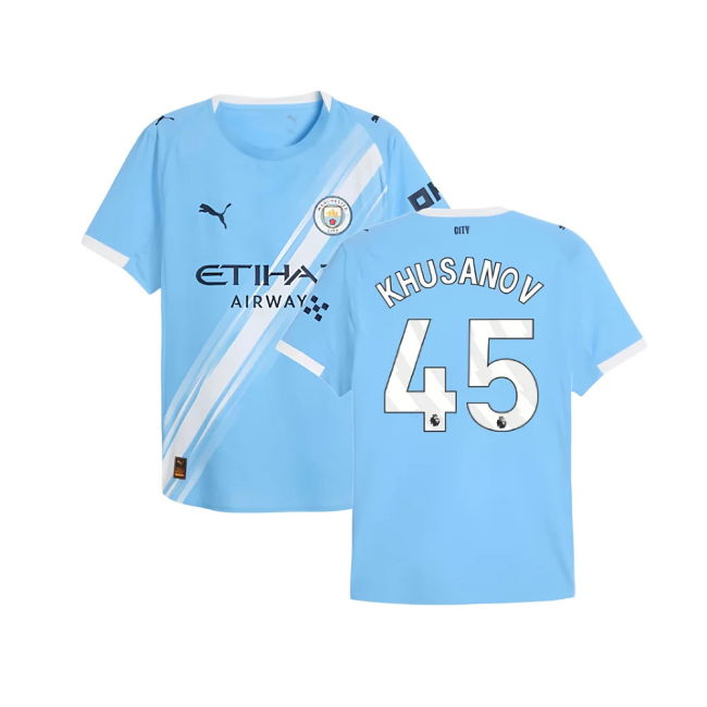 Khusanov 45 Original Replica Man City Home Replica Jersey for Adults