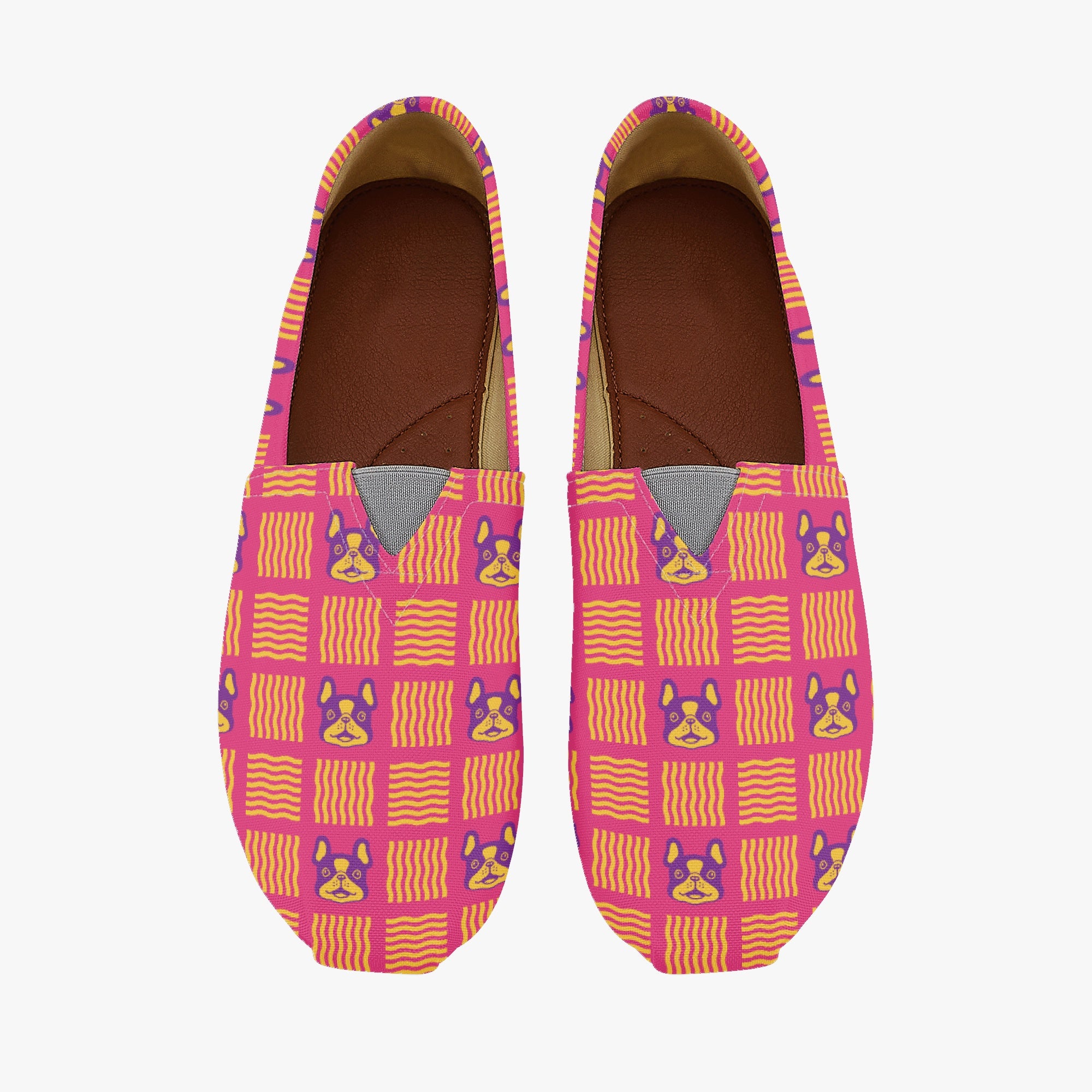 French Bulldog Sapphire Casual Canvas Shoes Protective Paw Gear