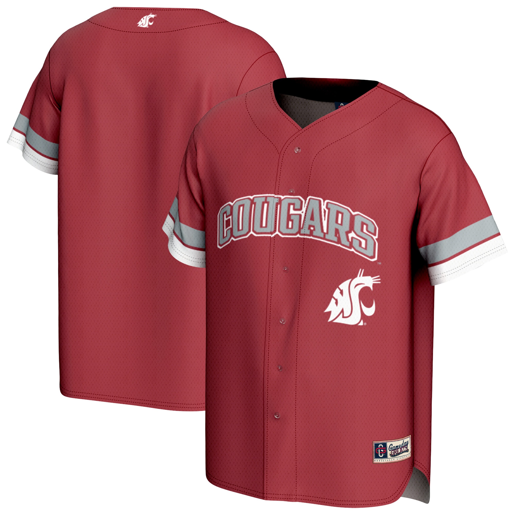 [NJP] Washington State Cougars GameDay Greats Spirit Baseball Jersey - Crimson