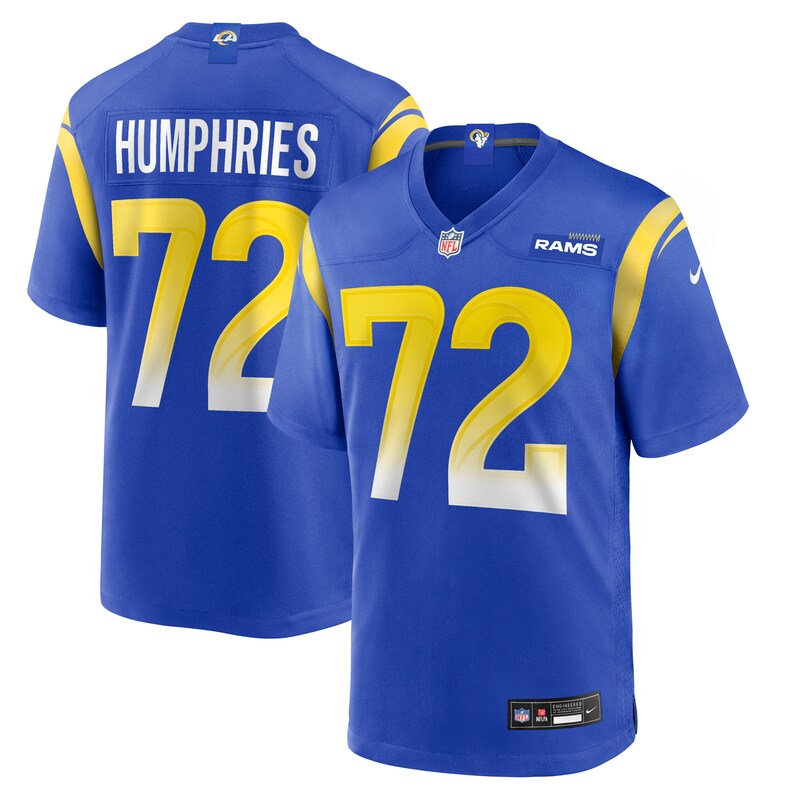 None D.J. Humphries LA Rams Timeless Premium Material Jersey