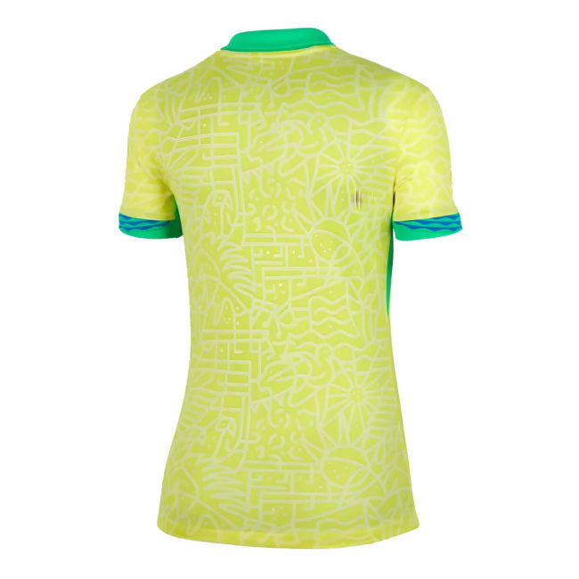 Womens Licensed 2024-2025 Brazil CONMEBOL Home Uniform