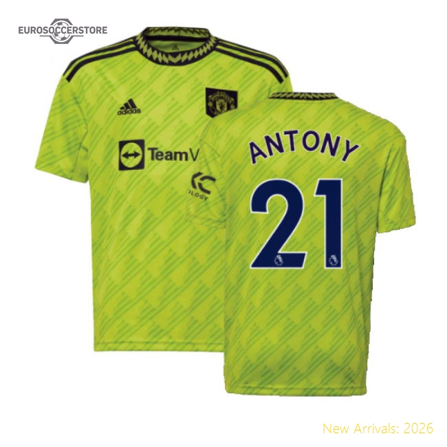 2022-2023 Man Utd Kids Comfortable Antony Jersey Kids-safe Technology