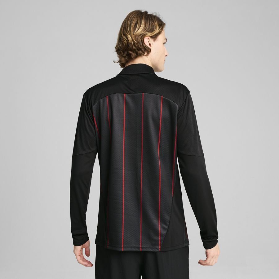 Milan Training Shirt Pre Match 1/4 Zip Puma Jet Black/for All Time Red