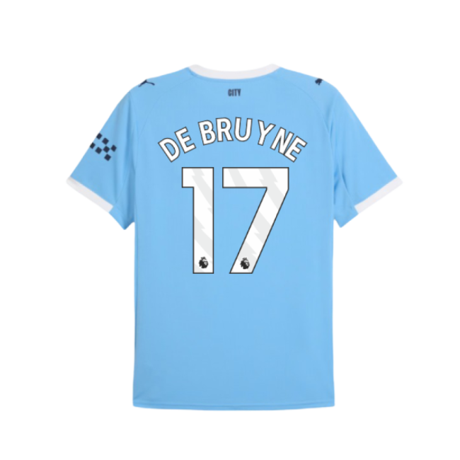 2025-20 Man City Home Football Jersey De Bruyne Printing M S