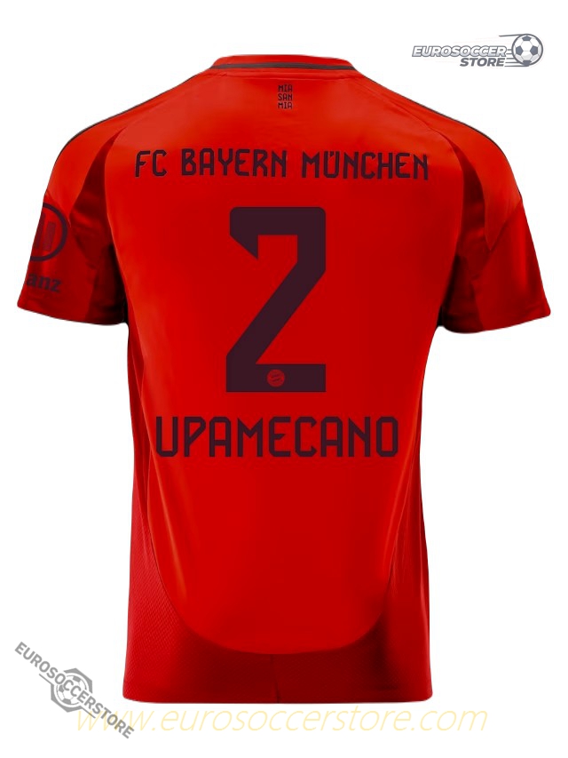 Bayern Munich's Upamecano 2 Home Jersey for the 24-25 season.