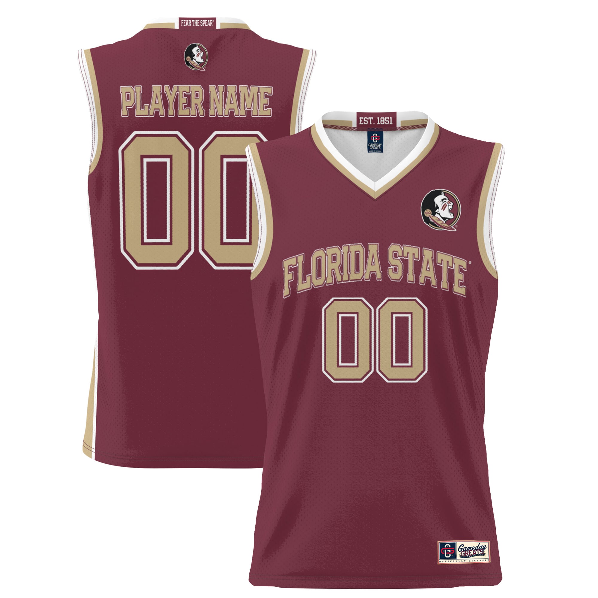 [NJP] Florida State Seminoles GameDay Greats Youth NIL Pick-A-Player Lightweight Women's Basketball Jersey - Garnet