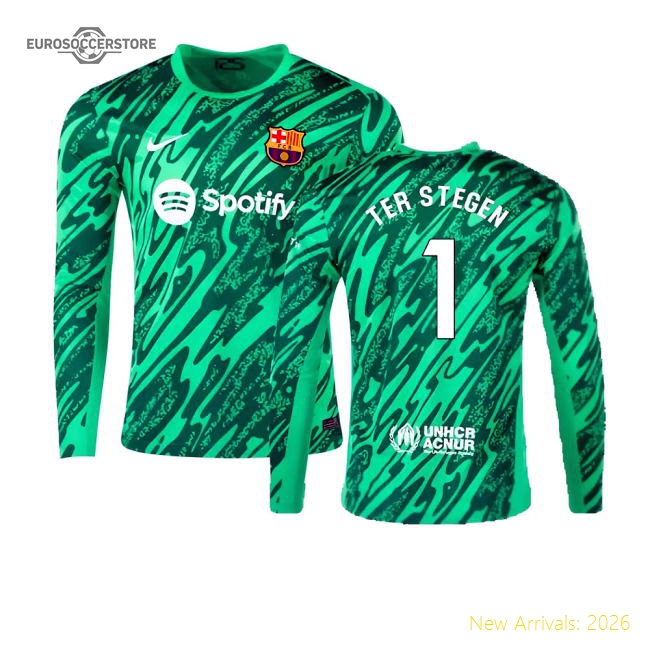 Elite 2024-2025 Fcb Home Goalkeeper Shirt (green) (ter Stegen 1)