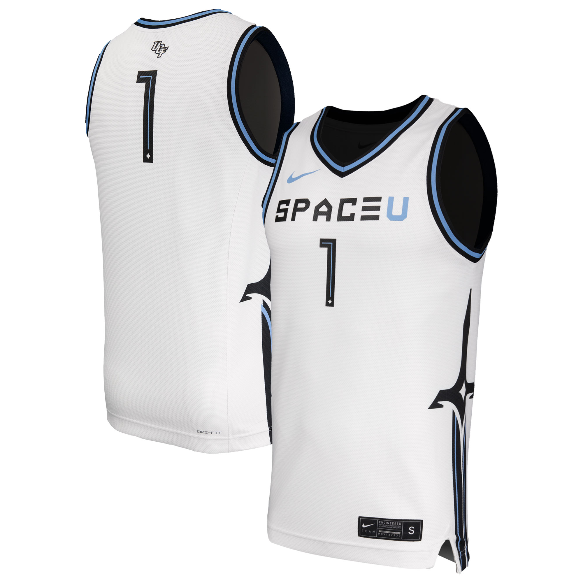 [NJP] UCF Knights Space Game Replica Basketball Jersey - White