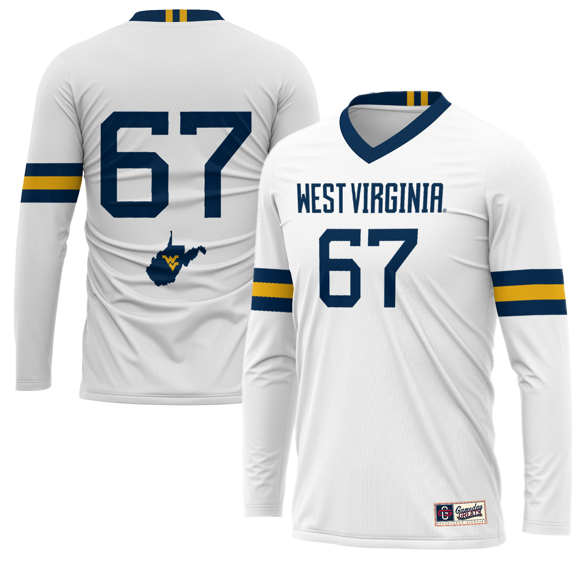 [NJP] Women's West Virginia Mountaineers GameDay Greats Lightweight Volleyball Jersey - White