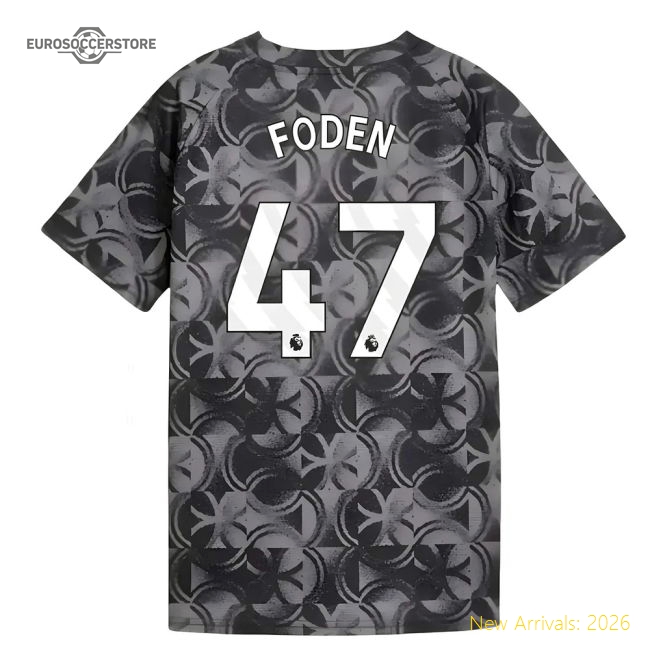 Kid-approved Man City Kids Foden Jersey 2025-2026 Quick-dry