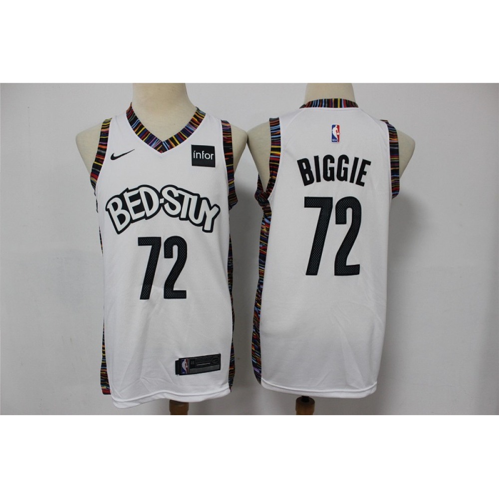 Elite Brooklyn Nets 72 White Jersey City Edition - Fan Favorite