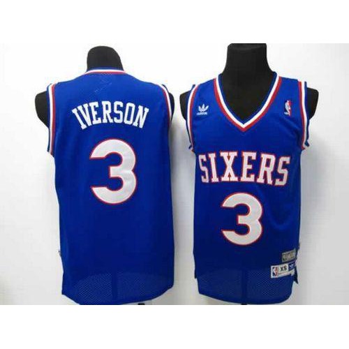 76ers Blue Philadelphia 76ers #3 Jersey - Discounted Basketball Jersey