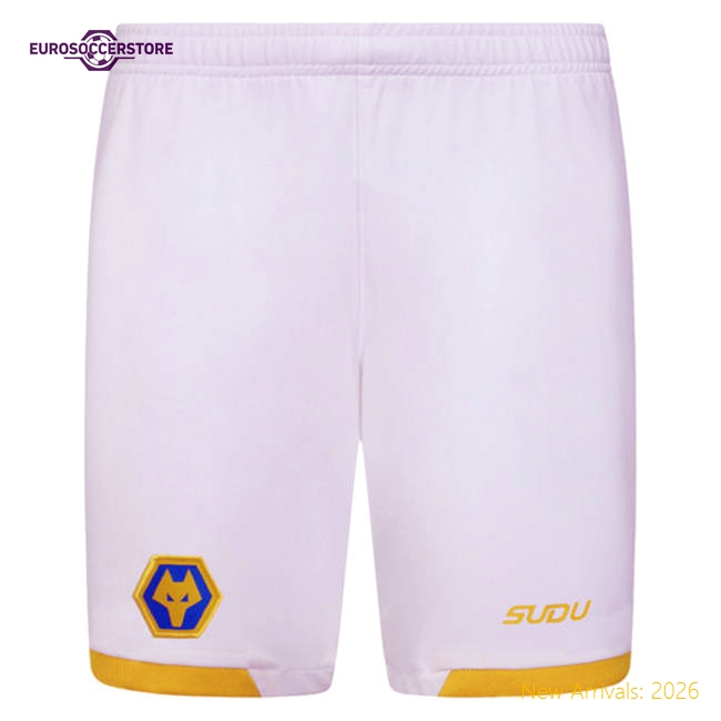 2025-2026 Wolves Third Shorts (White) - Kids