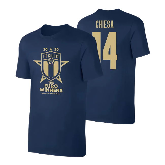 Italy Winners Euro 2020 (Chiesa 14) Dark Blue Performance