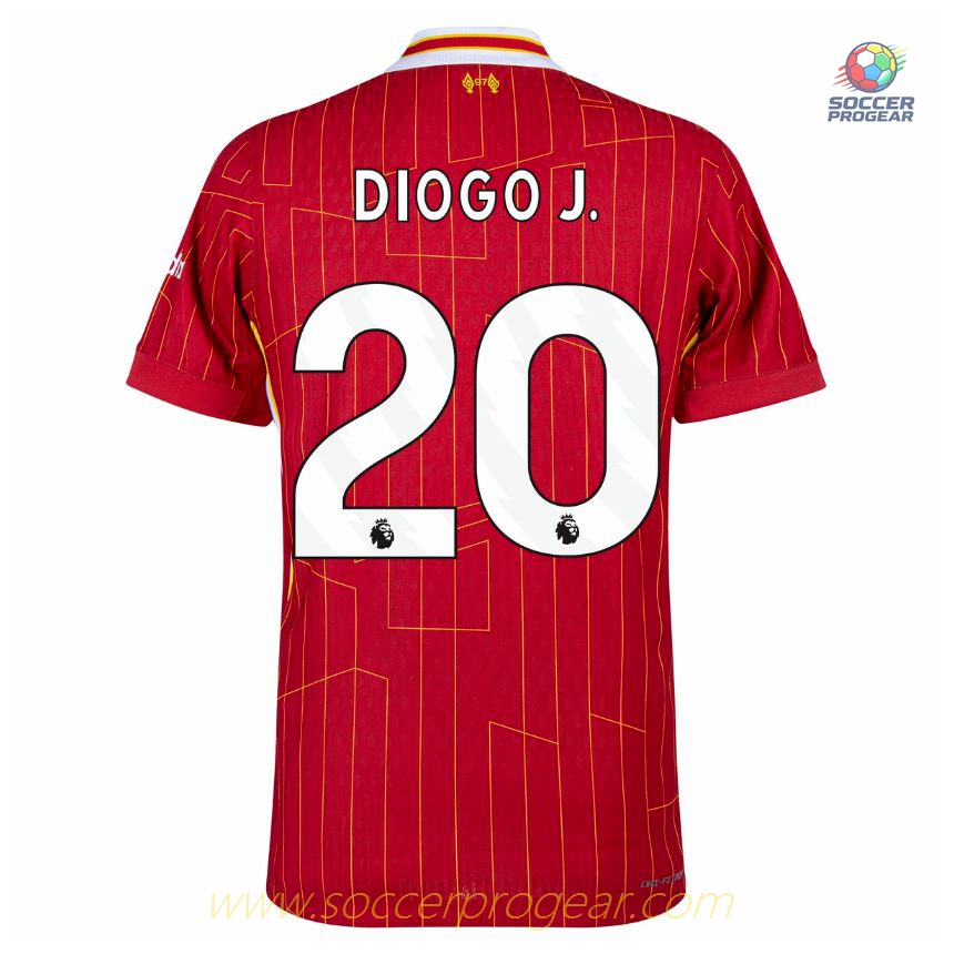 Liverpool Home Soccer Kit Youth Team Jersey 2024-2025 Season Diogo Jota