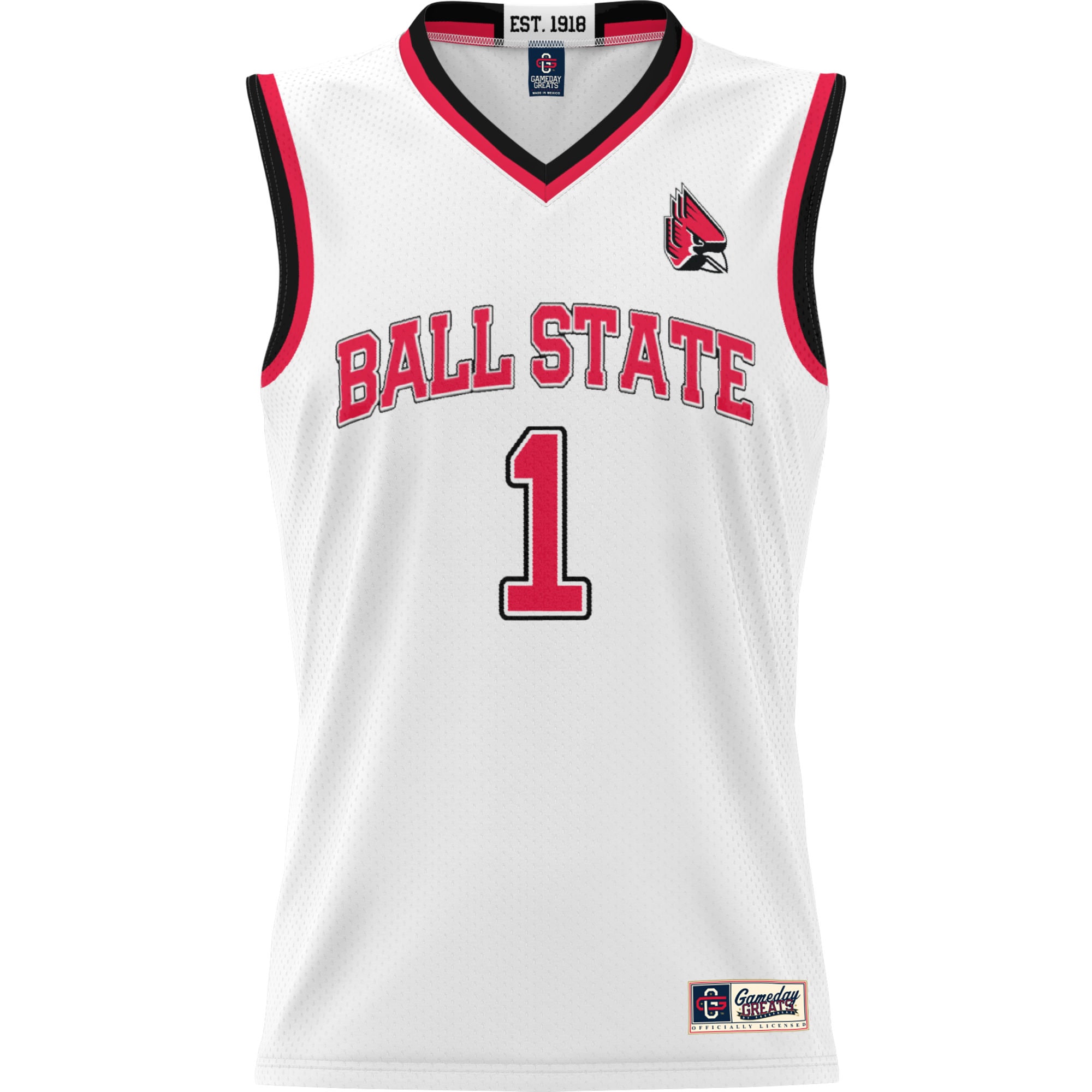 [DDG] Ball State Cardinals GameDay Greats Youth Lightweight Basketball Jersey - White