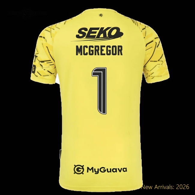 2025-2026 Rangers Home Goalkeeper Shirt (Yellow) - Kids (McGregor 1)