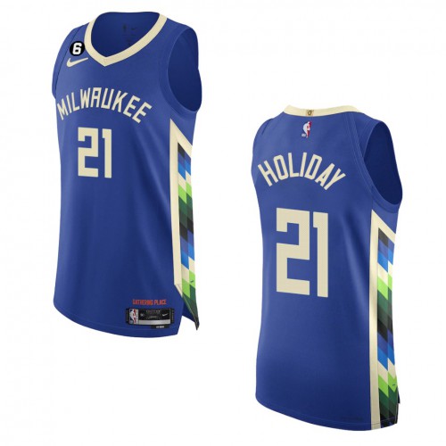 High-Quality Milwaukee Bucks Jrue #21 NBA Game Jersey Basketball