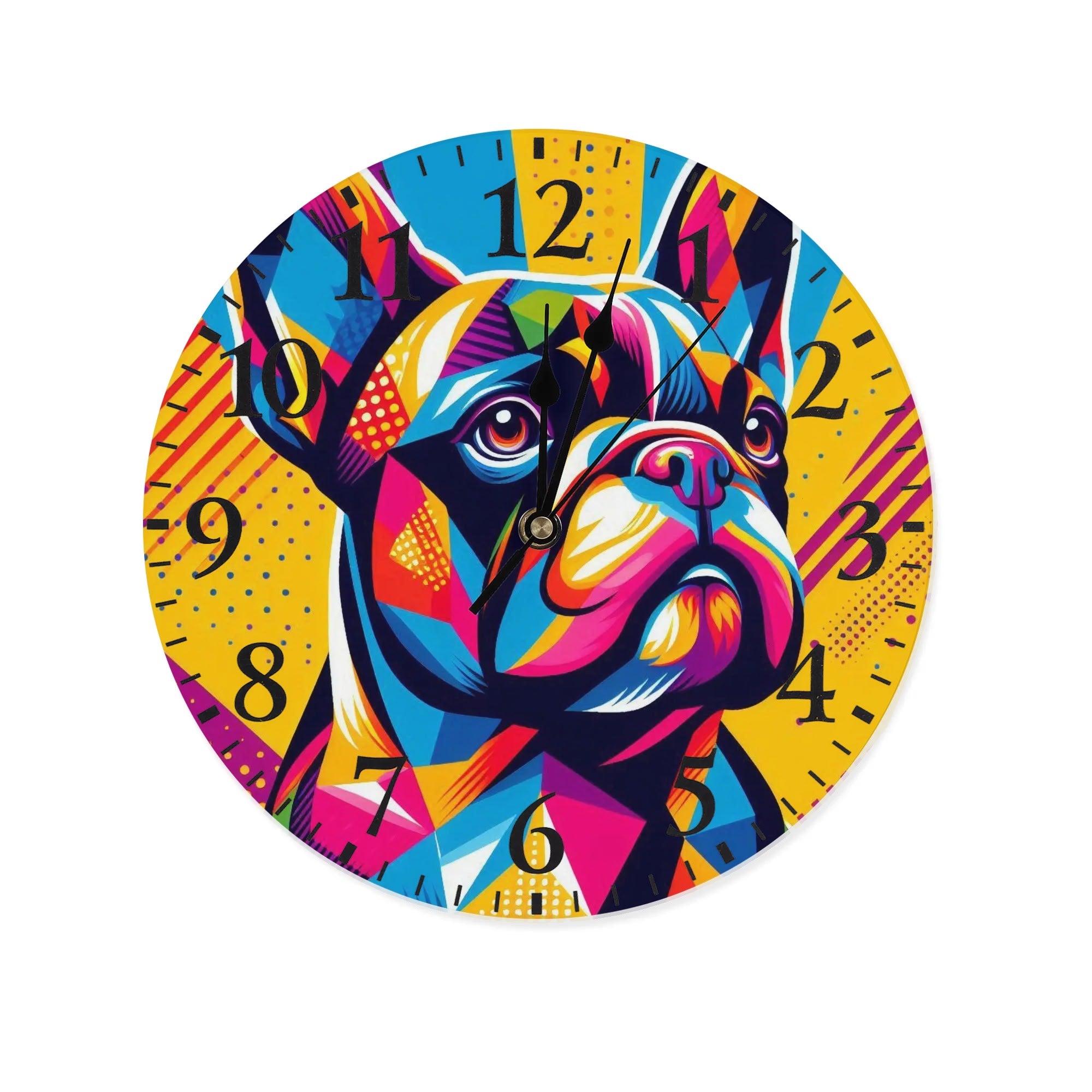 Beau - Bulldog Frameless Wall Clock For French Bulldogs | Durable Build