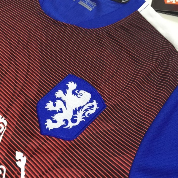 Authentic Lightweight Holland 2015-16 Blue-Red Training Shirt