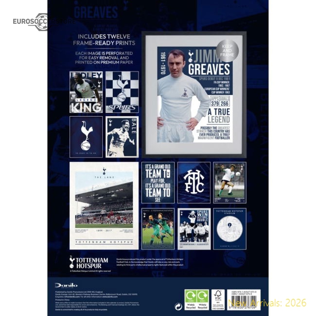 2025-2026 Premier League Tottenham Hotspur Jersey Calendar