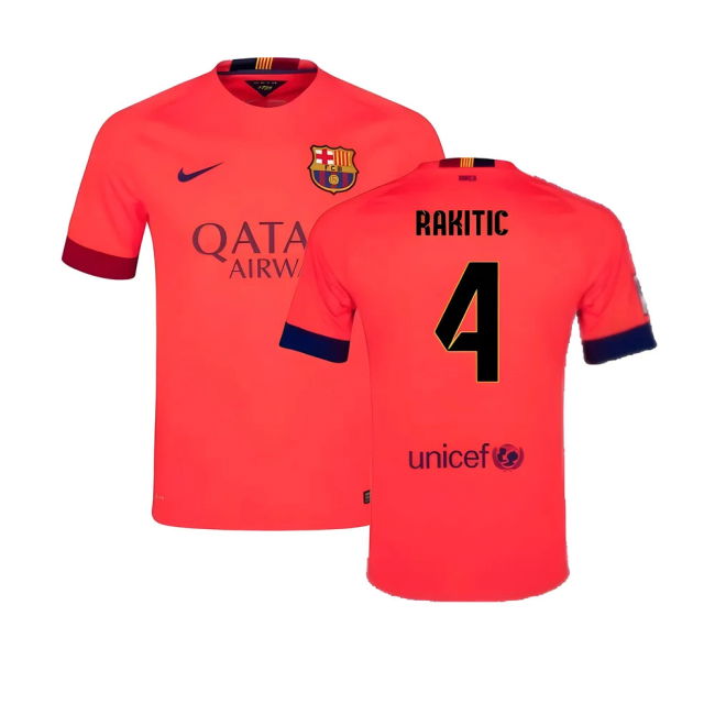 Barcelona 2014-15 Away Shirt ((Excellent) L) (Rakitic 4)