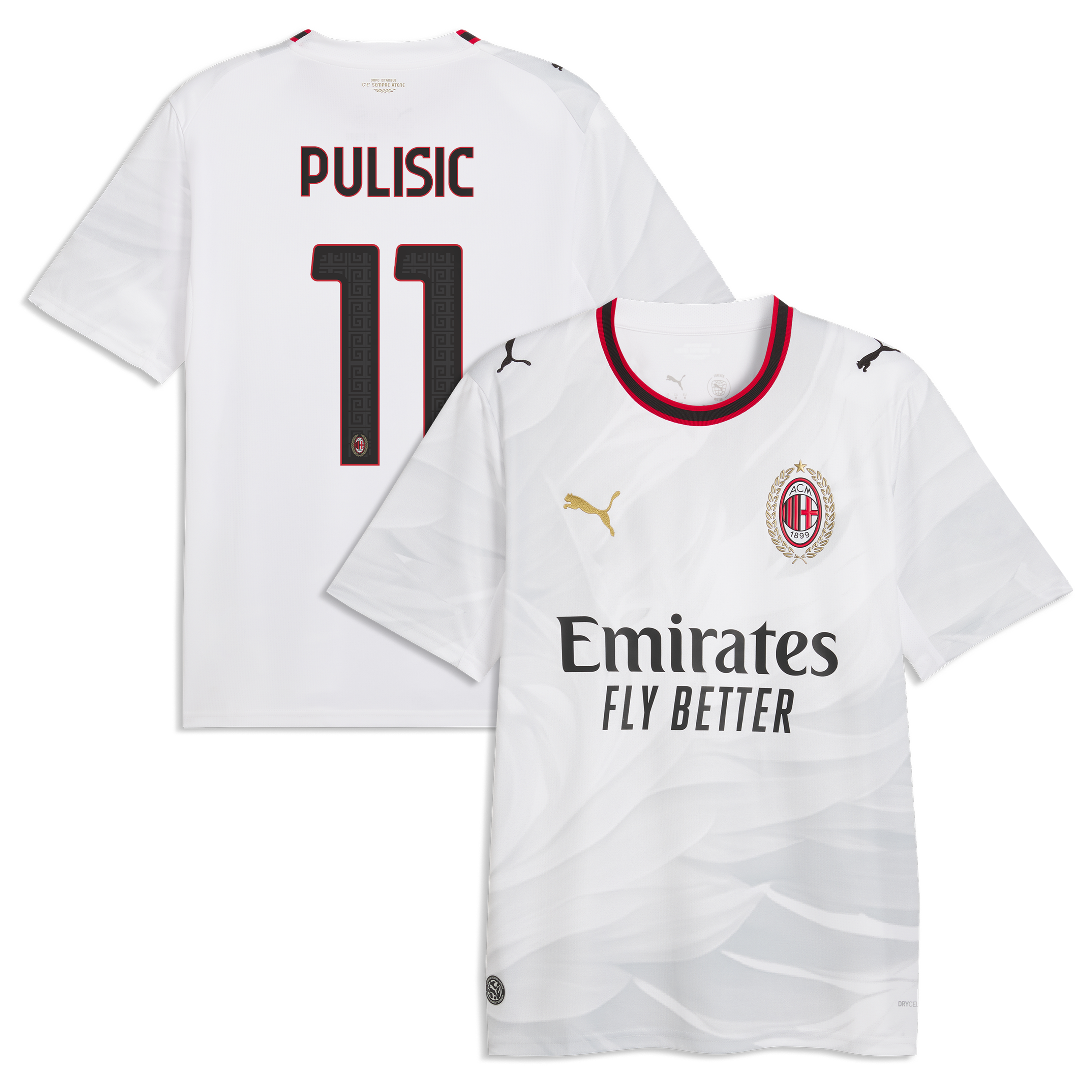 [JED] Christian Pulisic AC Milan 2026/27 Away Replica Jersey - White