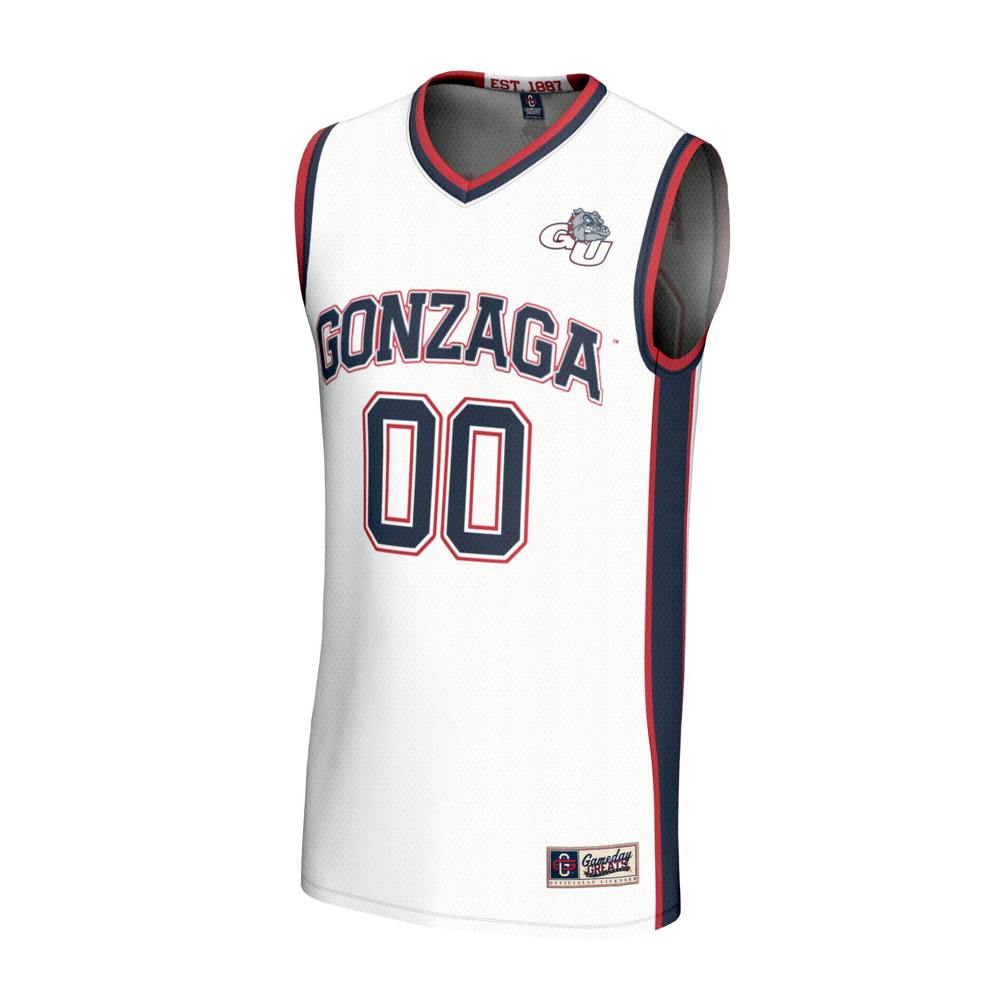 Gonzaga Bulldogs GameDay Greats Unisex Lightweight Collegiate Women's Basketball NIL Pick-A-Player Fashion Jersey - White
