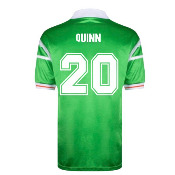 [JED] 1988 Ireland Home European Championship Shirt (Quinn 20)