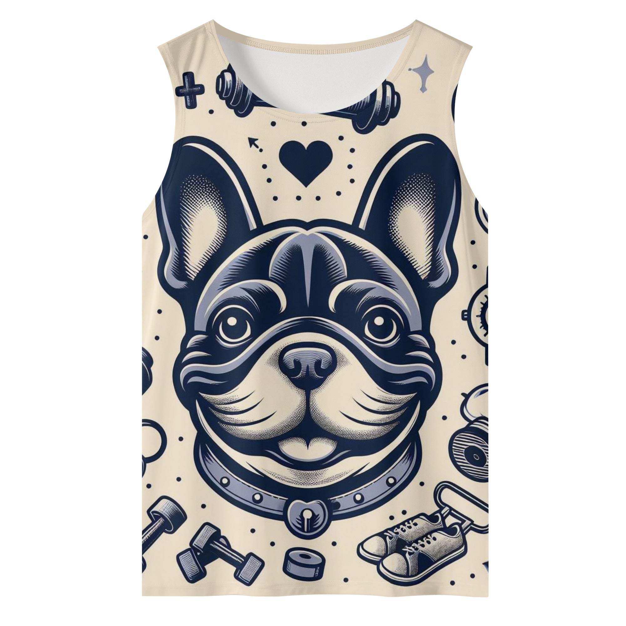 French Bulldog Lover Louie Men Tank Tops Stylish Daily Top