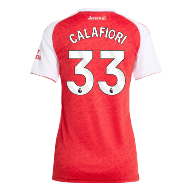 Womens Calafiori 33 Arsenal Club Contemporary Home Football Shirt (1)