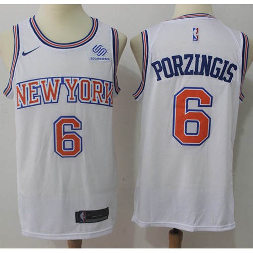 Nike Trail Blazers White York Knicks #6 Jersey - Value-Priced