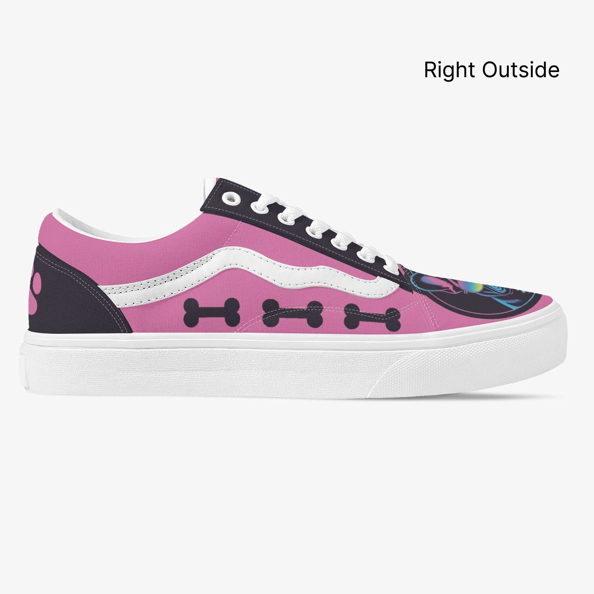 French Bulldog Lover Felix Trendy Low Top Canvas Sneakers Casual Footwear