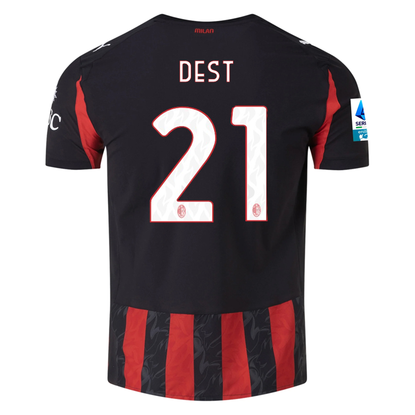 AC Milan A Patch 2025-2026 UCL Home Jersey – Authentic Shirt