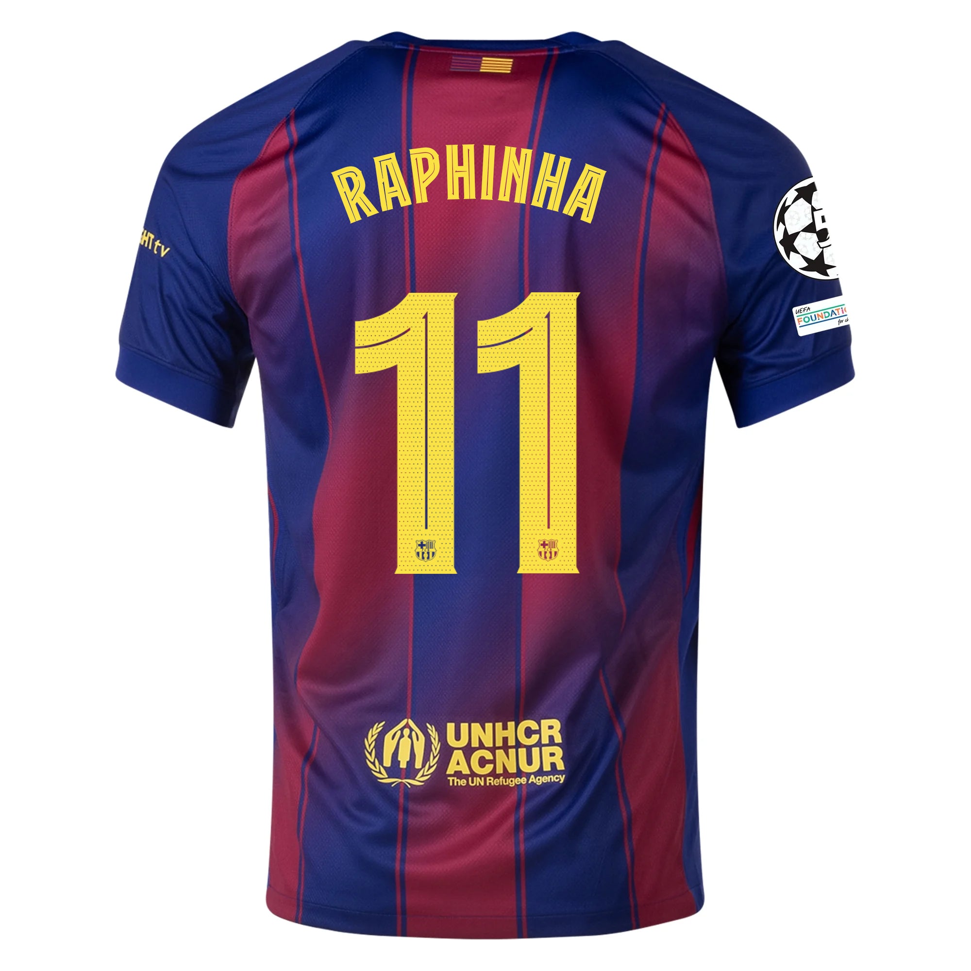 Barcelona Gold) 2025-2026 UCL Home Jersey – Authentic Shirt