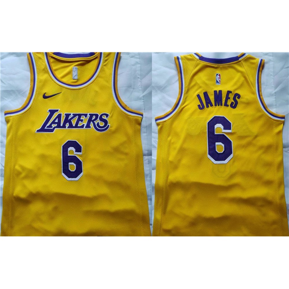 Jersey Los Angeles Lakers LeBron James6 - Yellow - Game Day Essential