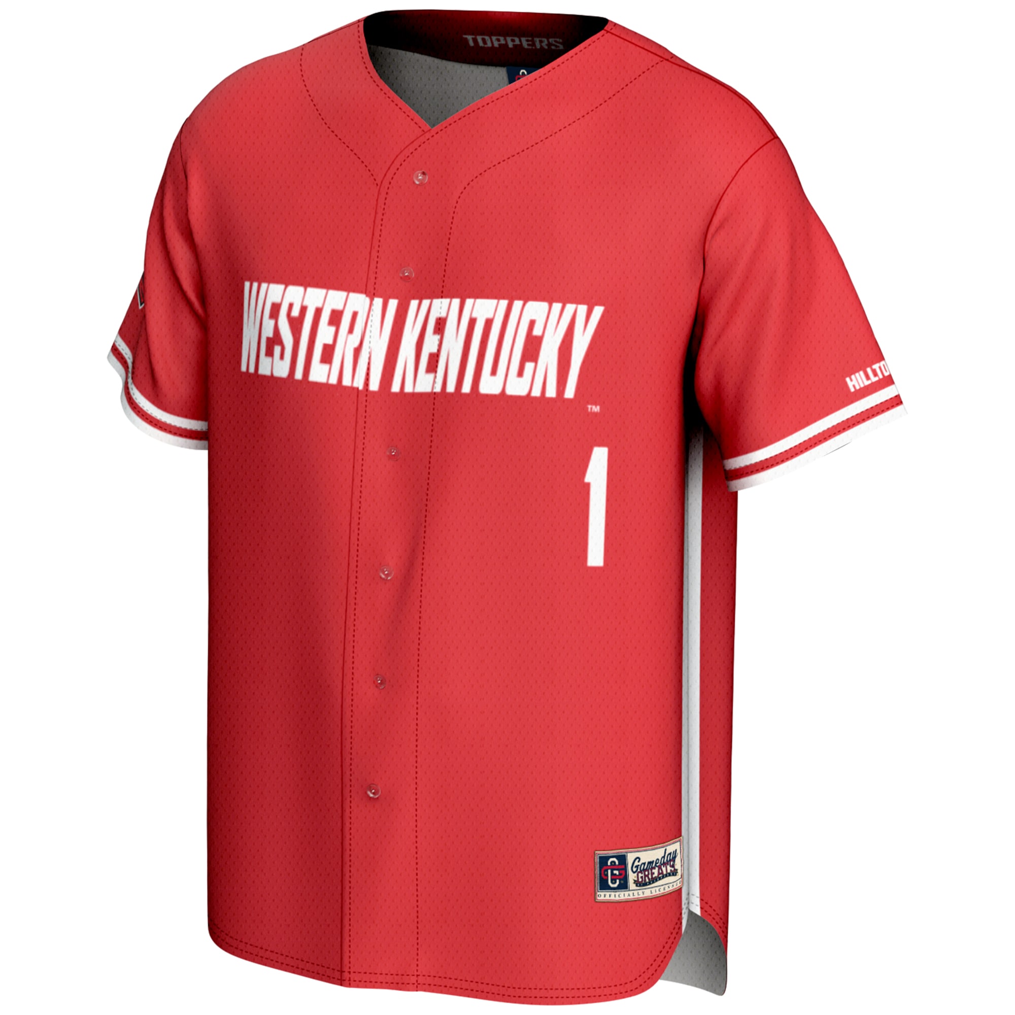 [DDG] Western Kentucky Hilltoppers GameDay Greats Youth Lightweight Baseball Jersey - Red