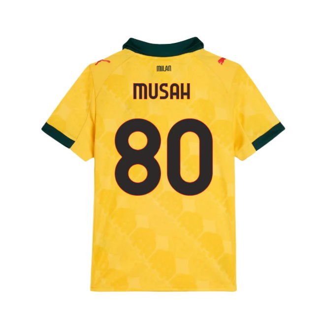 2025-2026 AC Milan Third Shirt (Kids) (Musah 80) UV Protection