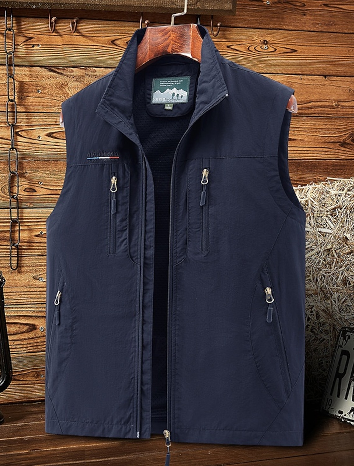 Men's Hiking Vest Winter Autumn / Fall Outdoor Comfortable Vest Hunting Fishing Climbing Black Army Green Red Khaki Dark Blue