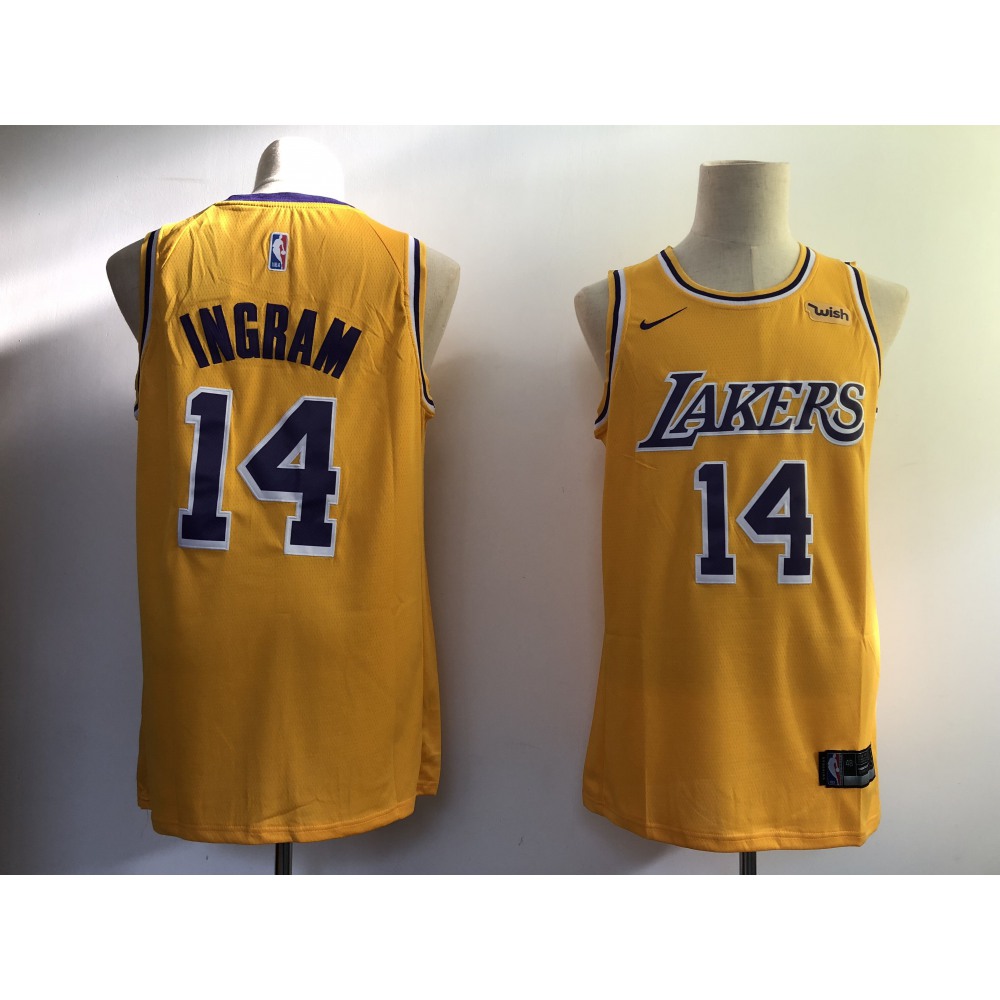 Fan Favorite Affordable Men's Lakers #14 Brandon Gold Basketball Jersey