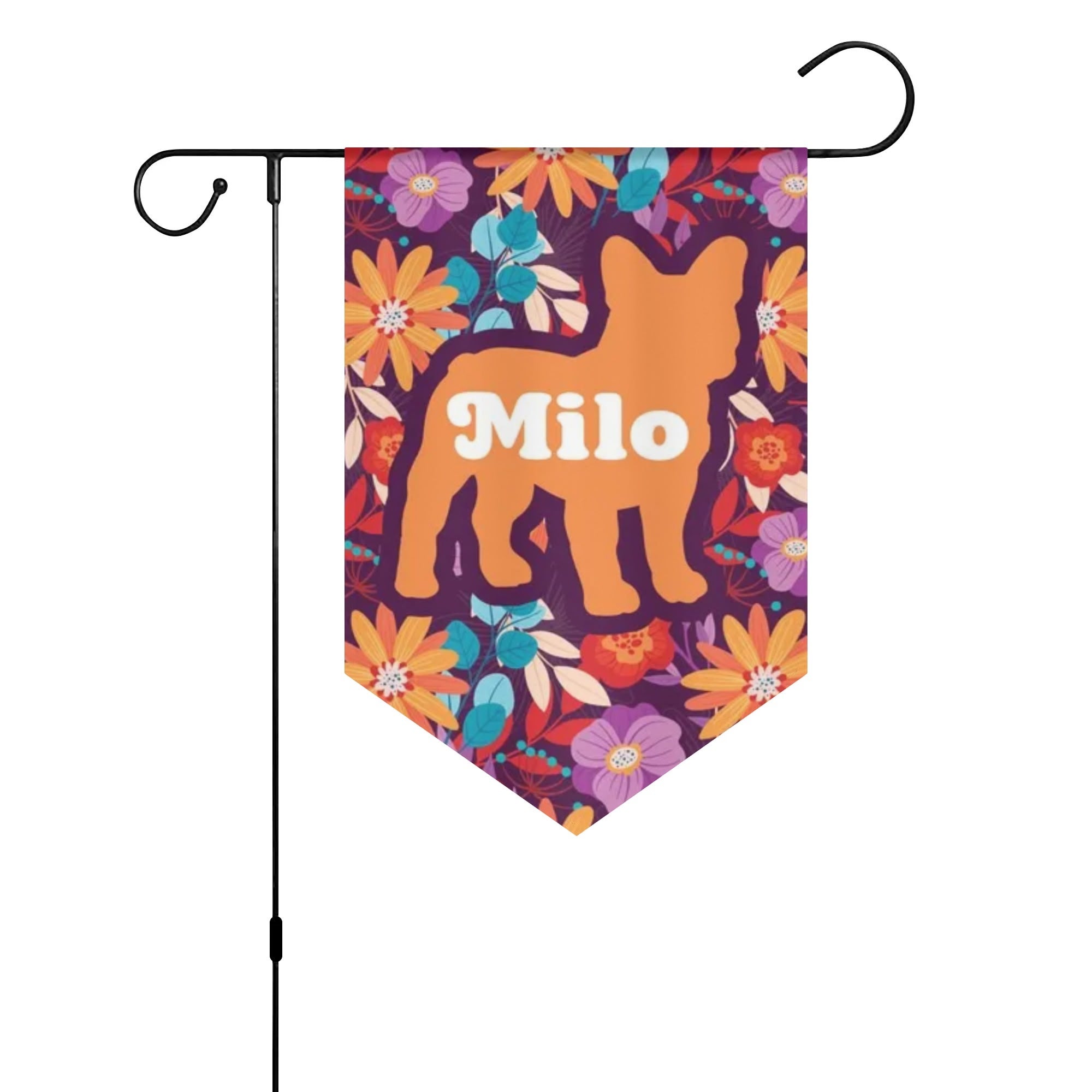 French Bulldog Custom Garden Flag Banner With French Bulldog Name Durable Dog Item