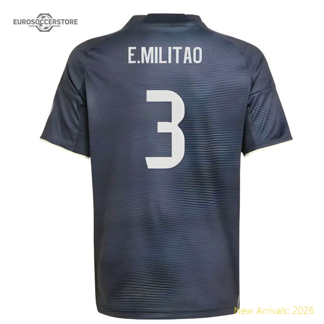 Genuine 2025-2026 Real Madrid Away Shirt (Kids) (E.Militao 3)