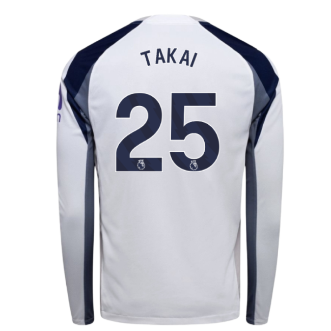 2025-2026 Thfc Long Sleeve Home Shirt (takai 25) - Match Day Jersey