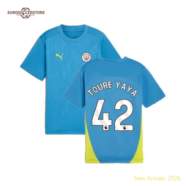 2024-2025 Man City Kids Soft Jersey Toure Yaya Aeroready