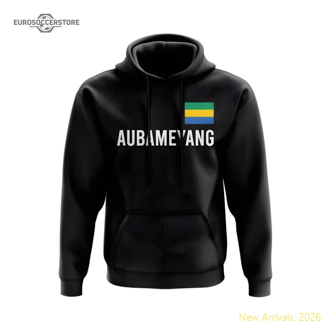 Pierre-emerick Aubameyang Gabon Name Hoody (black) - Fan Collection